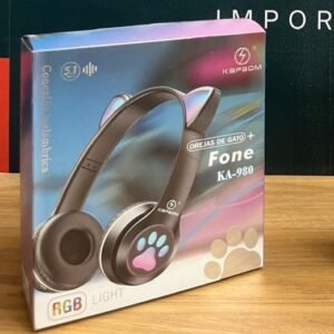 Fone headset orelha de gato ( CX ROXA) KA-980
